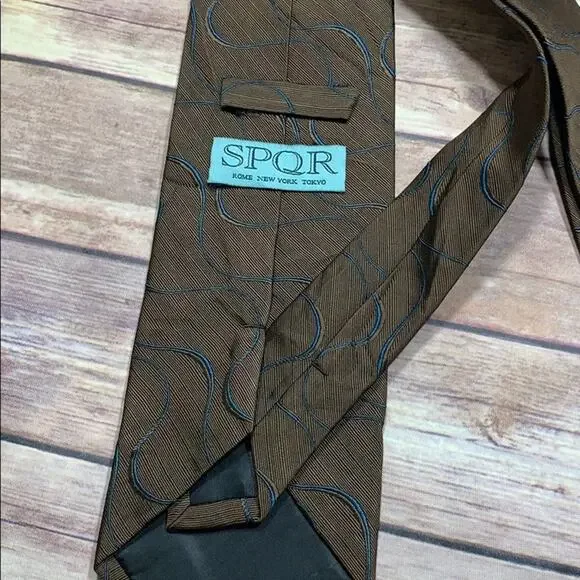 SPQR silk skinny tie - Picture 3 of 3